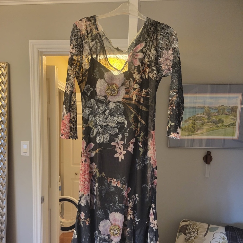 Nordstrom Komarov Chiffon and Lace dress